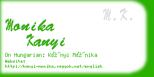 monika kanyi business card
